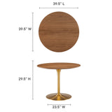 Kinsale 40" Dining Table in Walnut Gold