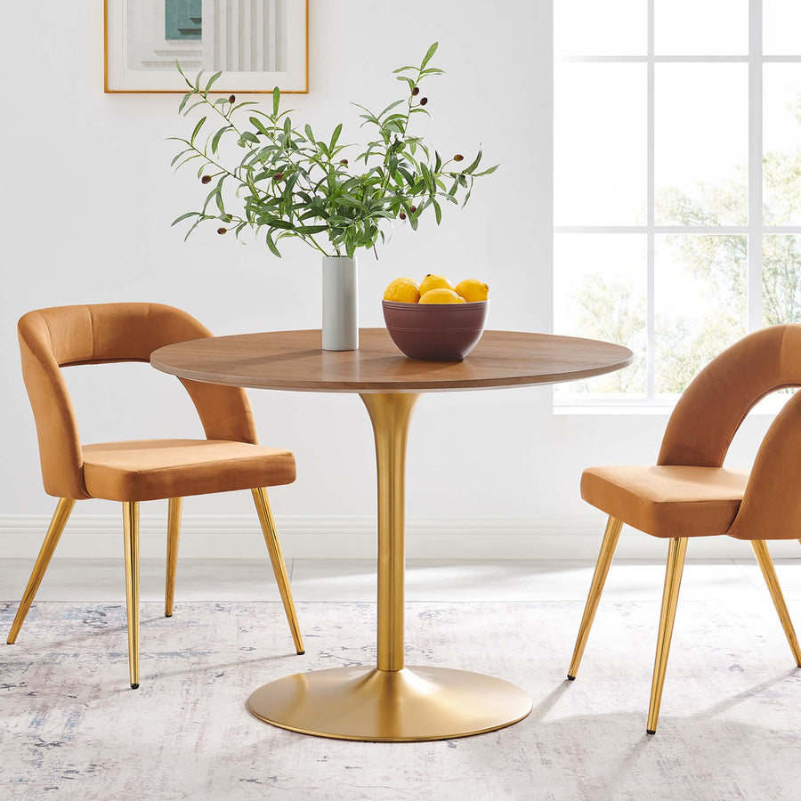 Kinsale 40" Dining Table in Walnut Gold