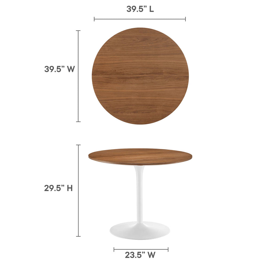 Kinsale 40" Dining Table in Walnut White