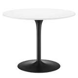 Kinsale 40" Dining Table in White Black