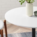 Kinsale 40" Dining Table in White Black