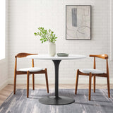 Kinsale 40" Dining Table in White Black