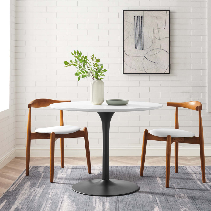 Kinsale 40" Dining Table in White Black
