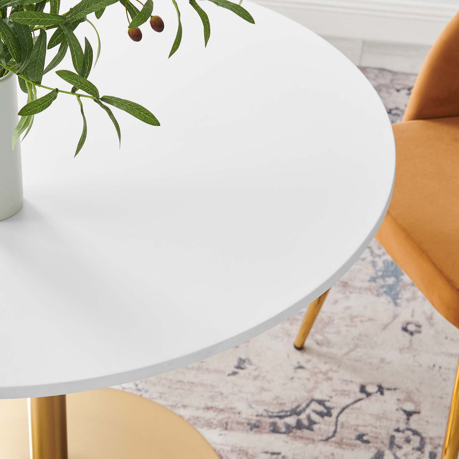 Kinsale 40" Dining Table in White Gold
