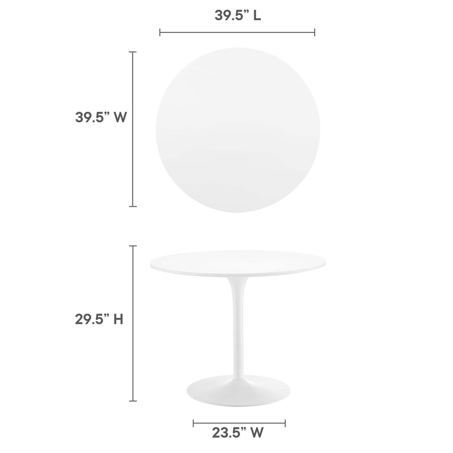 Kinsale 40" Dining Table in White White