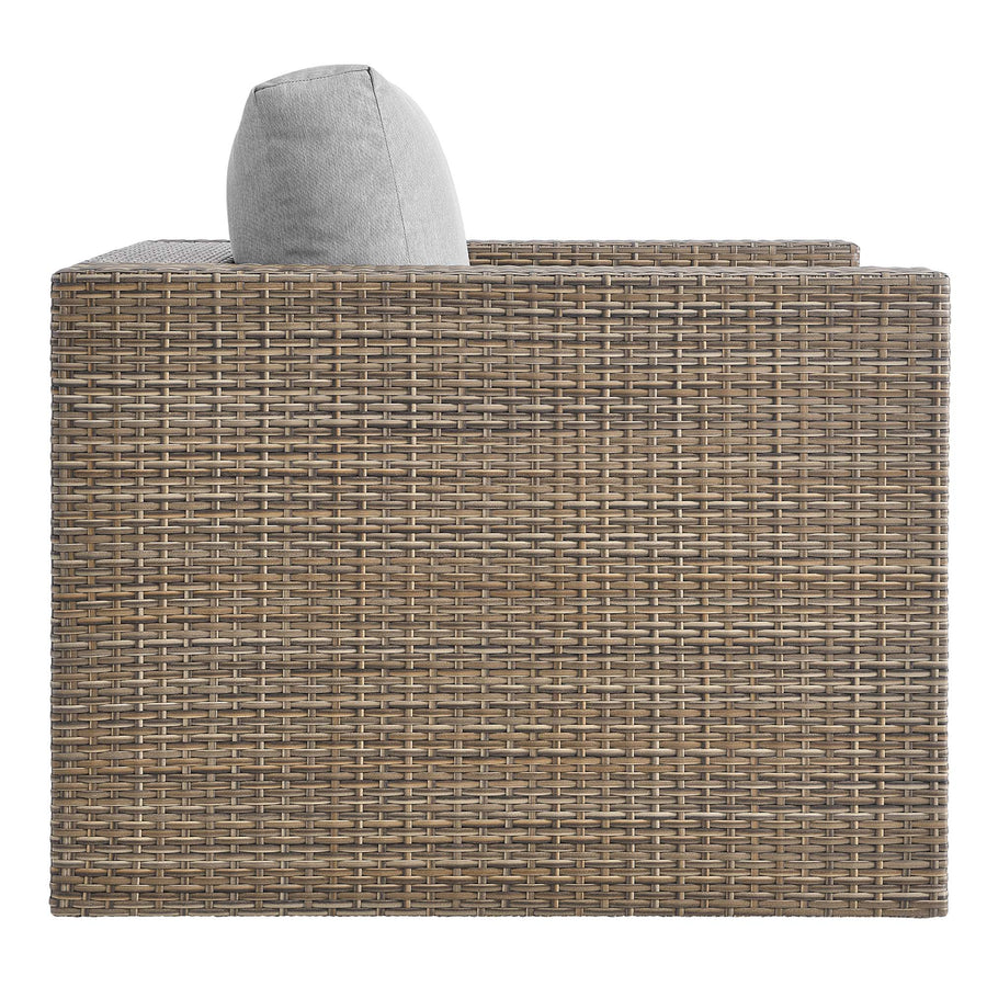 Sienna Outdoor Patio Armchair in Cappuccino Gray