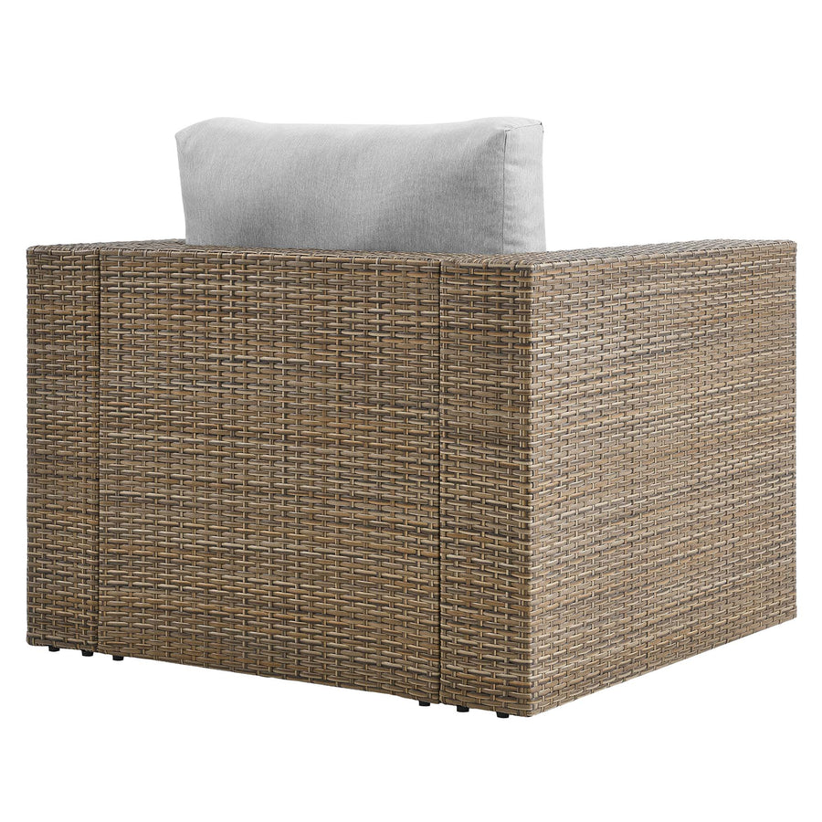 Sienna Outdoor Patio Armchair in Cappuccino Gray