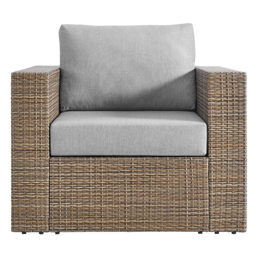 Sienna Outdoor Patio Armchair in Cappuccino Gray