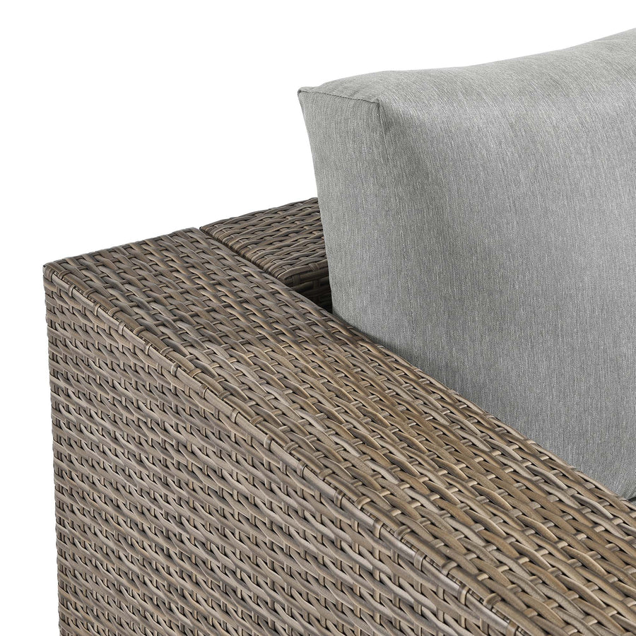 Sienna Outdoor Patio Armchair in Cappuccino Gray