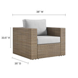 Sienna Outdoor Patio Armchair in Cappuccino Gray