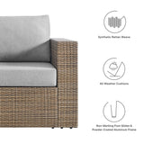 Sienna Outdoor Patio Armchair in Cappuccino Gray