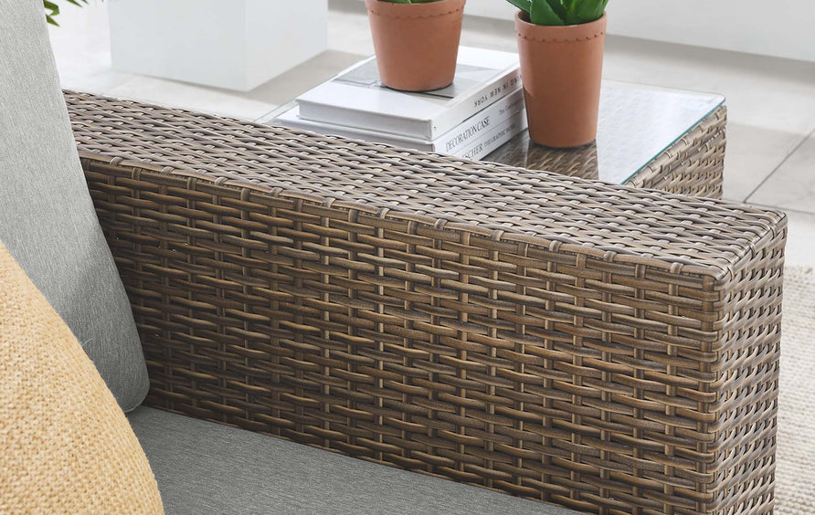 Sienna Outdoor Patio Armchair in Cappuccino Gray