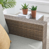 Sienna Outdoor Patio Armchair in Cappuccino Gray