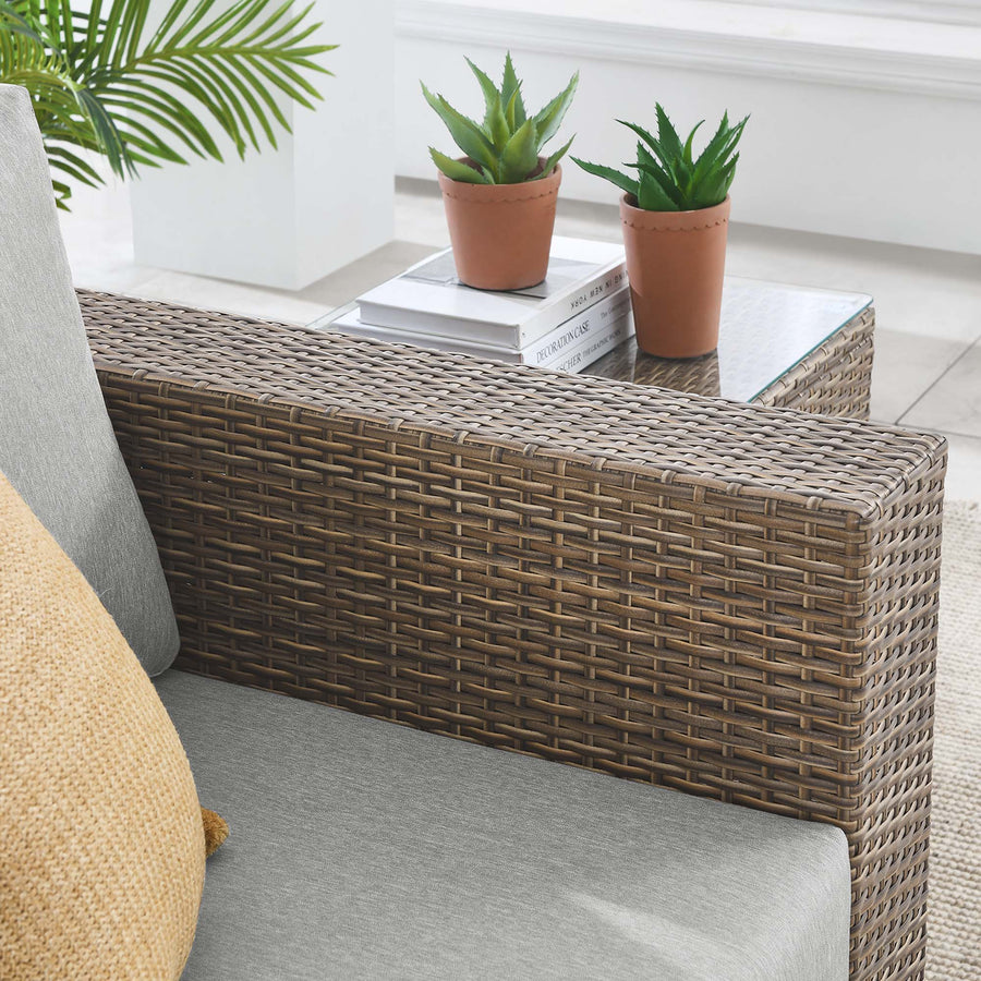 Sienna Outdoor Patio Armchair in Cappuccino Gray