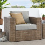 Sienna Outdoor Patio Armchair in Cappuccino Gray