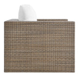 Sienna Outdoor Patio Armchair in Cappuccino White