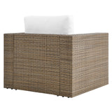 Sienna Outdoor Patio Armchair in Cappuccino White