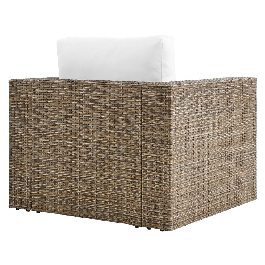 Sienna Outdoor Patio Armchair in Cappuccino White