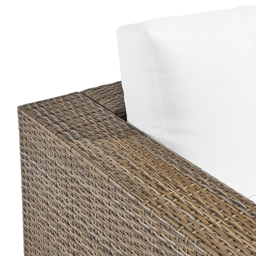 Sienna Outdoor Patio Armchair in Cappuccino White