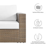 Sienna Outdoor Patio Armchair in Cappuccino White