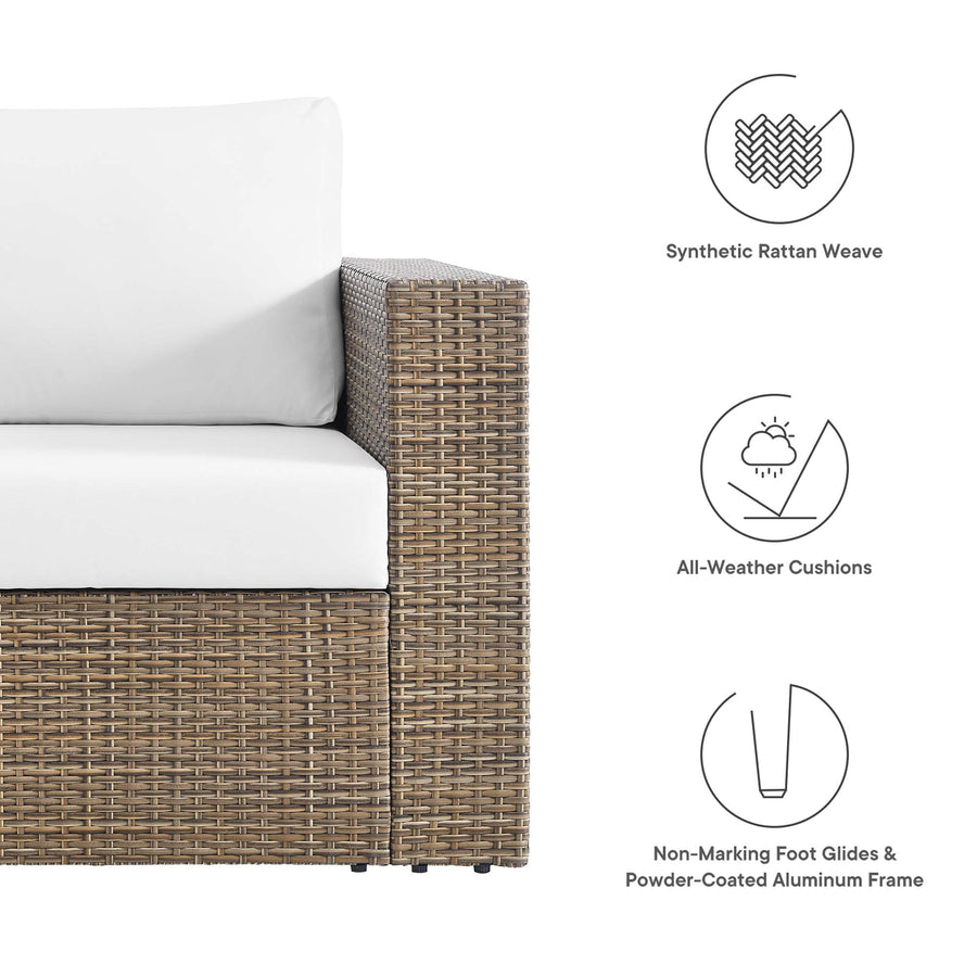 Sienna Outdoor Patio Armchair in Cappuccino White