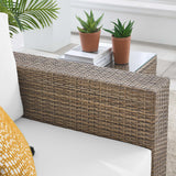 Sienna Outdoor Patio Armchair in Cappuccino White
