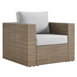 Sienna 3-Piece Outdoor Patio Furniture Set in Cappuccino Gray