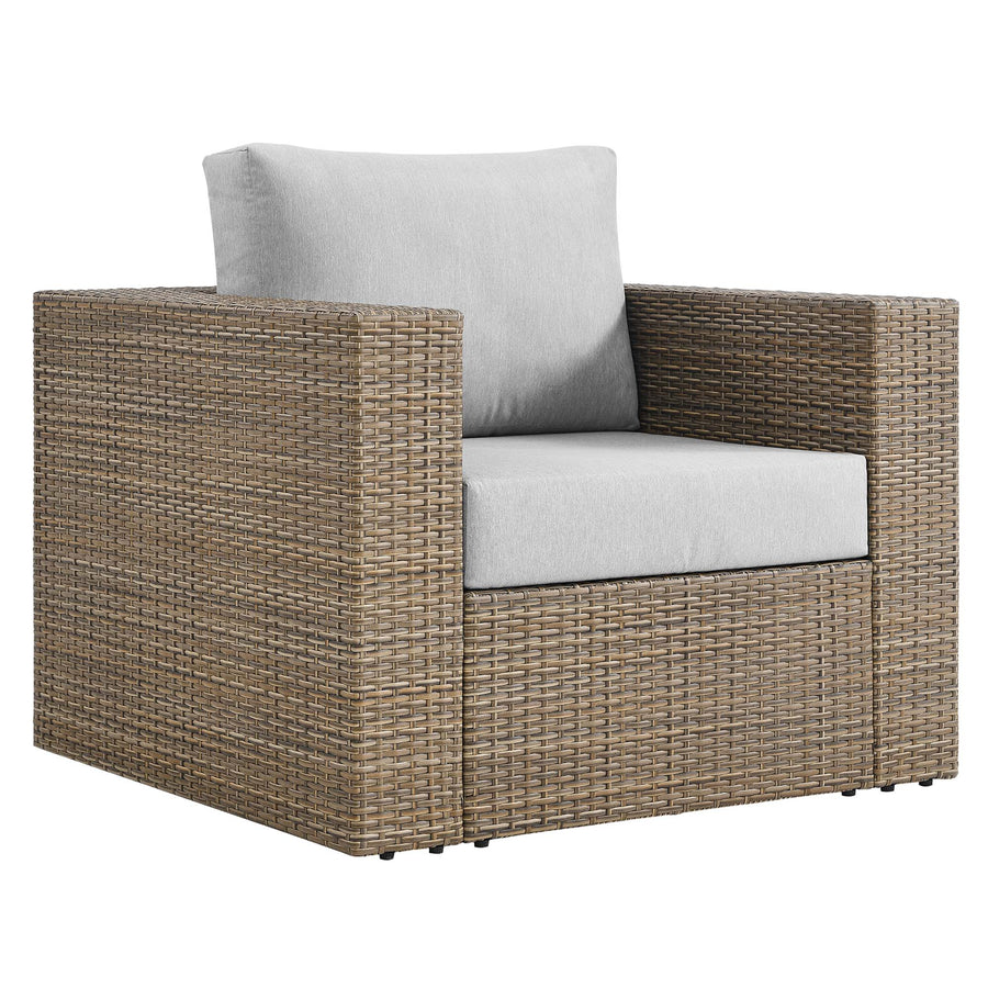 Sienna 3-Piece Outdoor Patio Furniture Set in Cappuccino Gray