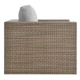 Sienna 3-Piece Outdoor Patio Furniture Set in Cappuccino Gray