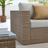 Sienna 3-Piece Outdoor Patio Furniture Set in Cappuccino Gray