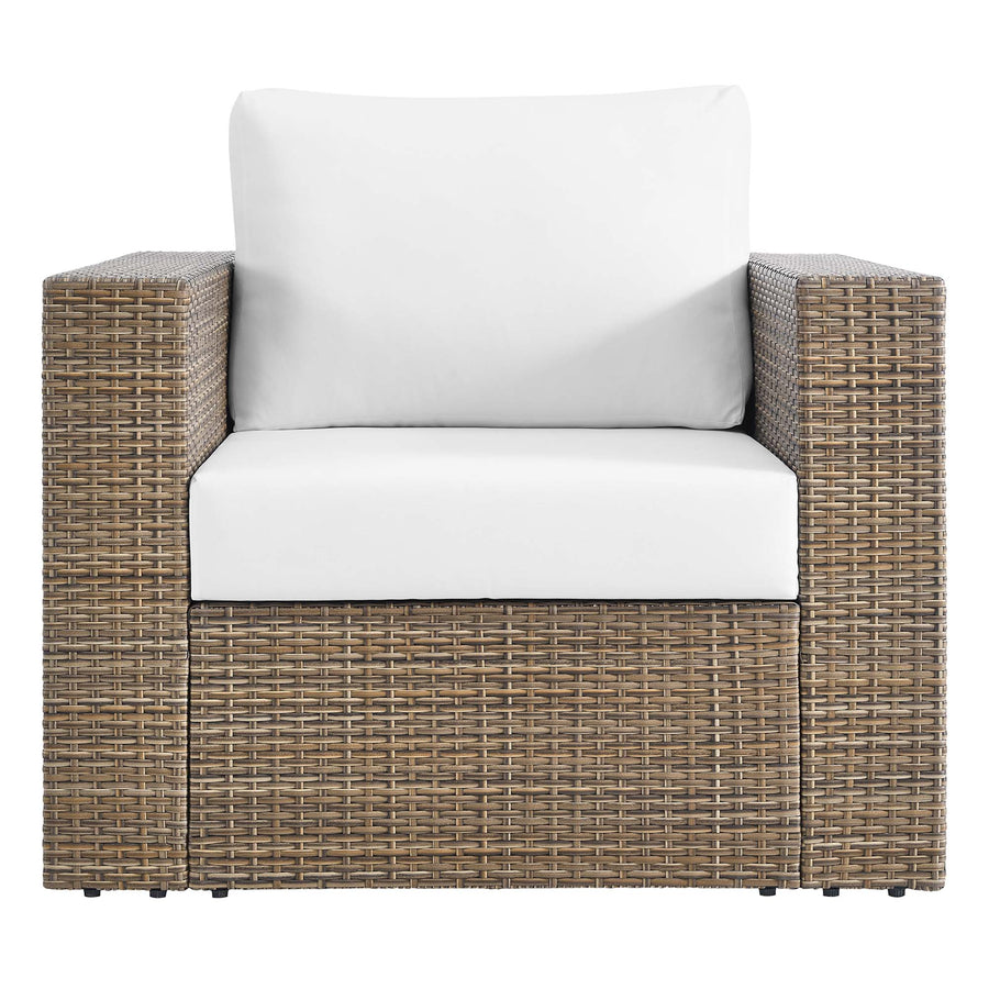 Sienna 4-Piece Outdoor Patio Furniture Set in Cappuccino White