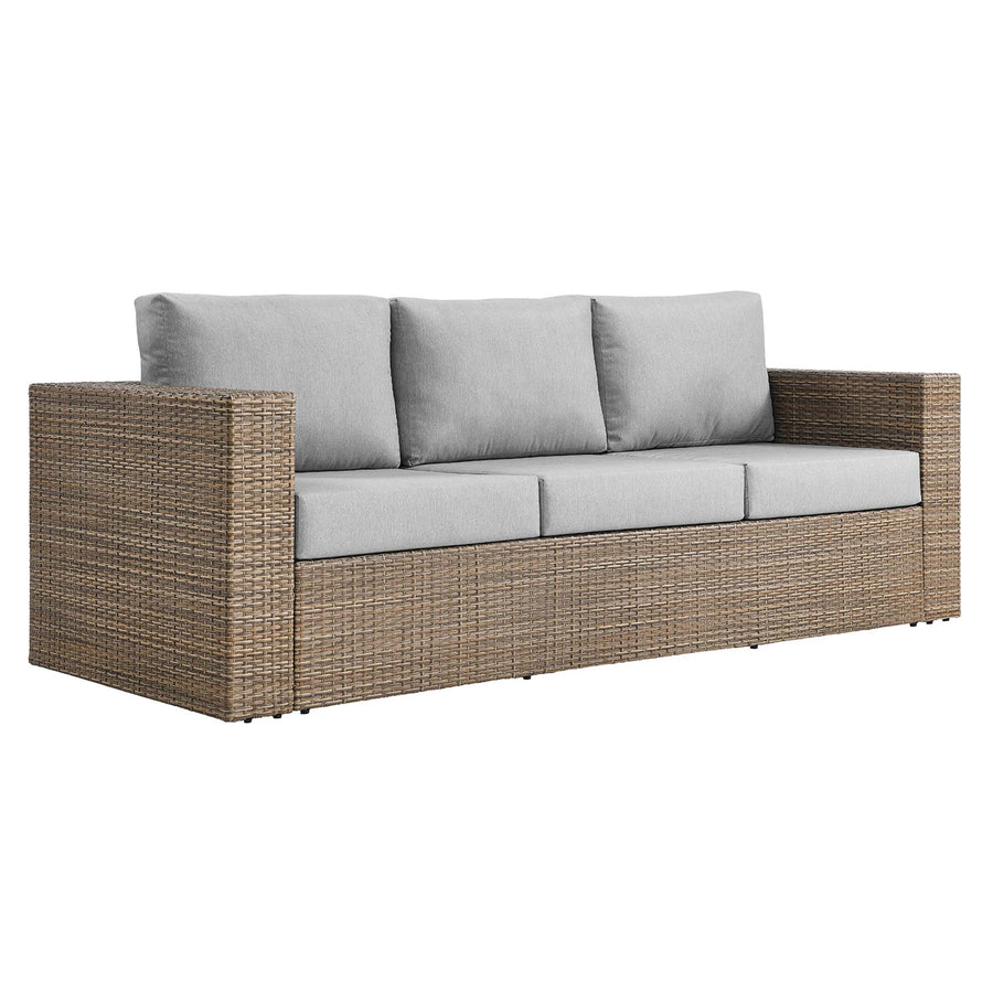 Sienna 2-Piece Outdoor Patio Furniture Set in Cappuccino Gray