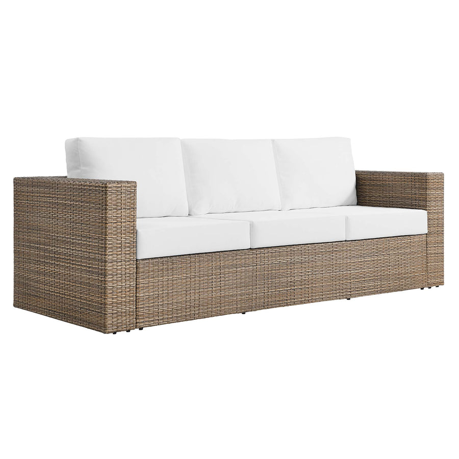 Sienna 2-Piece Outdoor Patio Furniture Set in Cappuccino White