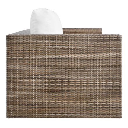 Convene 2-Piece Outdoor Patio Furniture Set in Cappuccino White