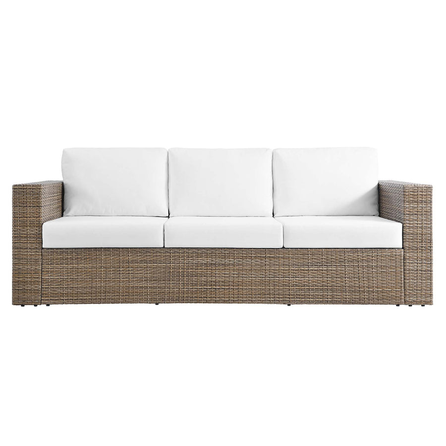 Sienna 2-Piece Outdoor Patio Furniture Set in Cappuccino White