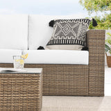 Sienna 2-Piece Outdoor Patio Furniture Set in Cappuccino White