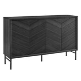 Foxglove Chevron Sideboard in Black