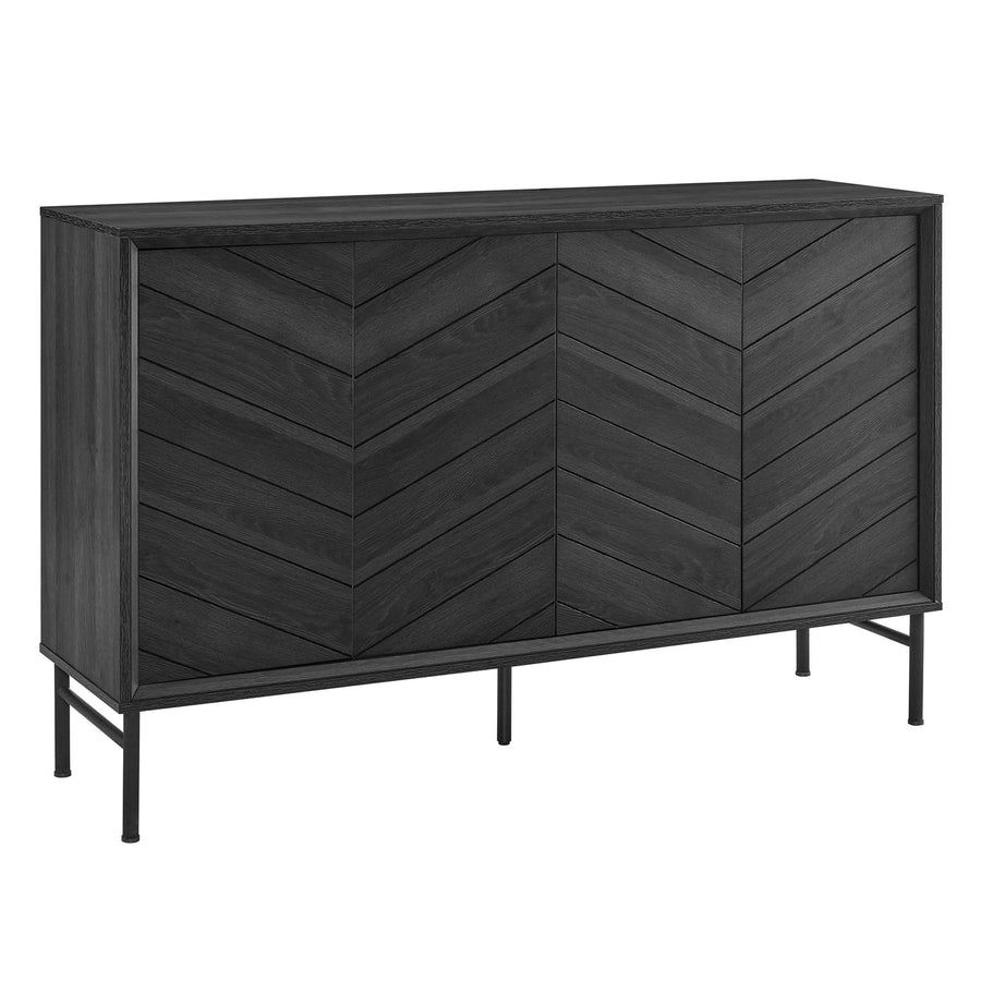 Foxglove Chevron Sideboard in Black