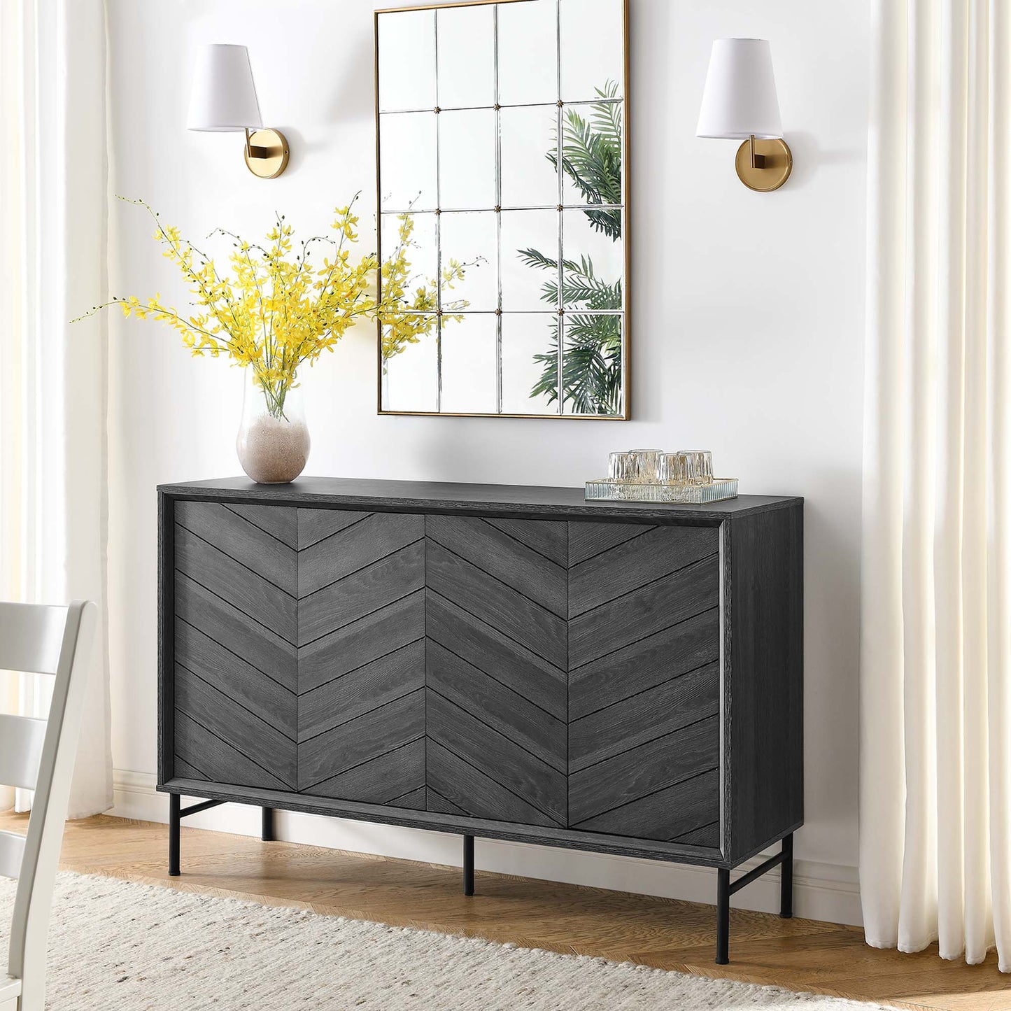 Harper Chevron Sideboard by Furniture For America