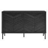 Foxglove Chevron Sideboard in Black
