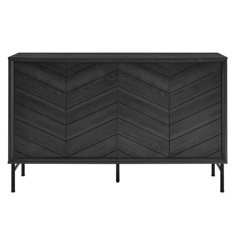 Foxglove Chevron Sideboard in Black