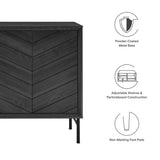 Foxglove Chevron Sideboard in Black
