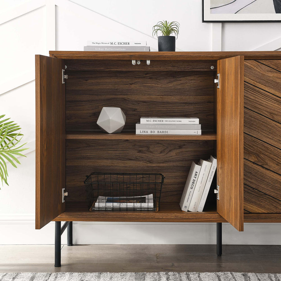 Foxglove Chevron Sideboard in Walnut