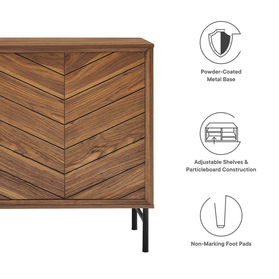 Foxglove Chevron Sideboard in Walnut