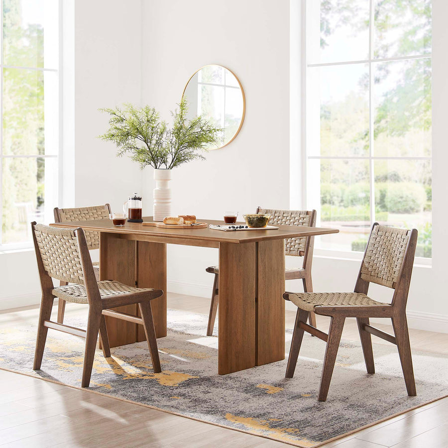 Ember 60" Wood Dining Table in Walnut