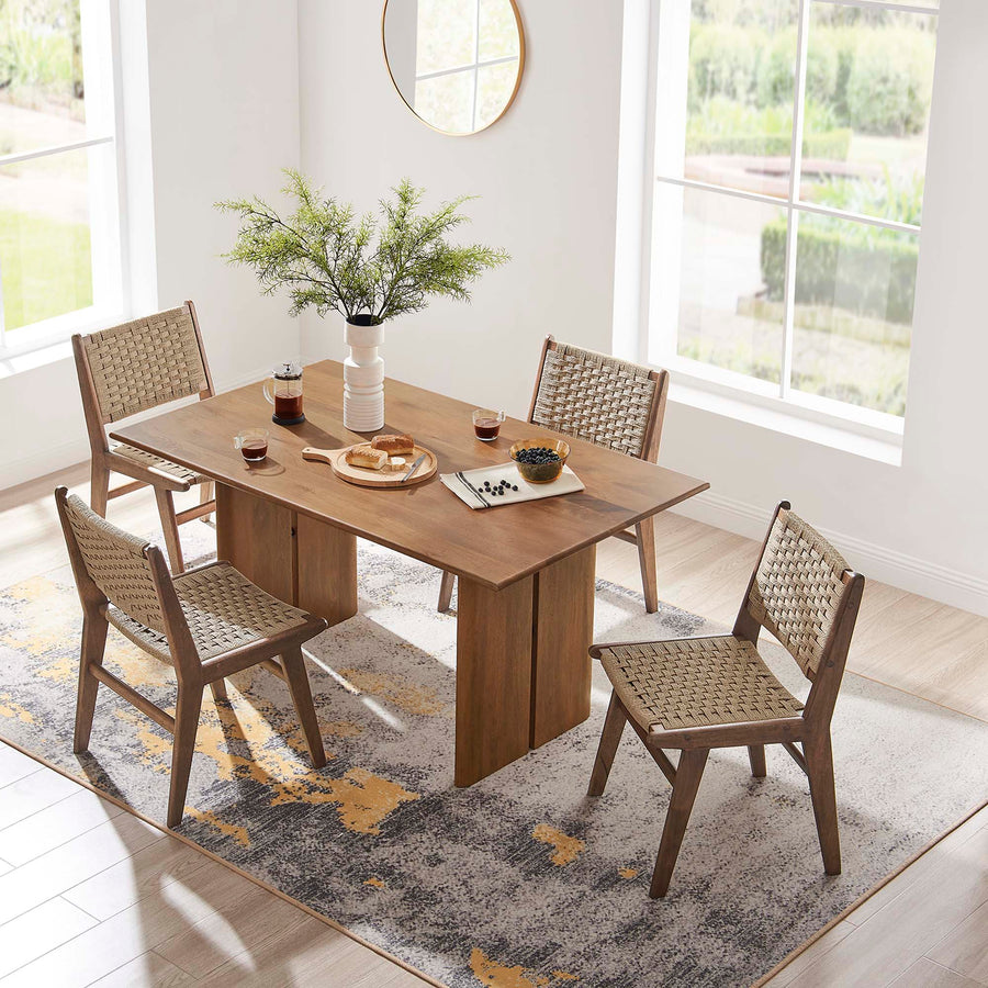 Ember 60" Wood Dining Table in Walnut