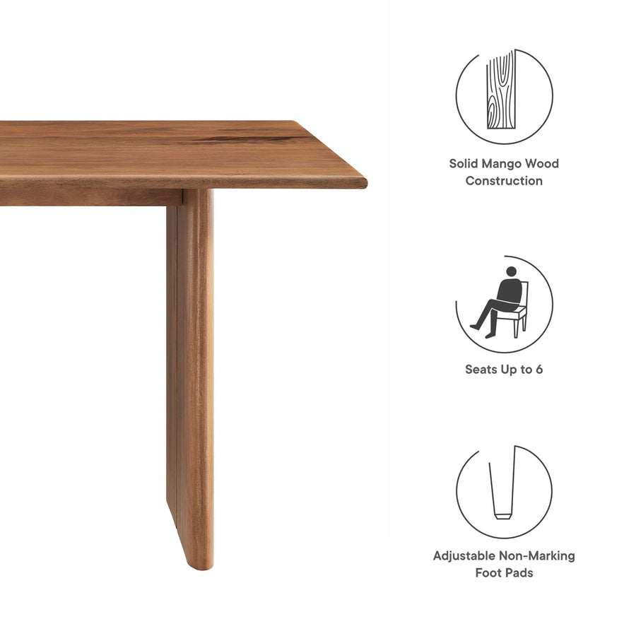 Ember 60" Wood Dining Table in Walnut