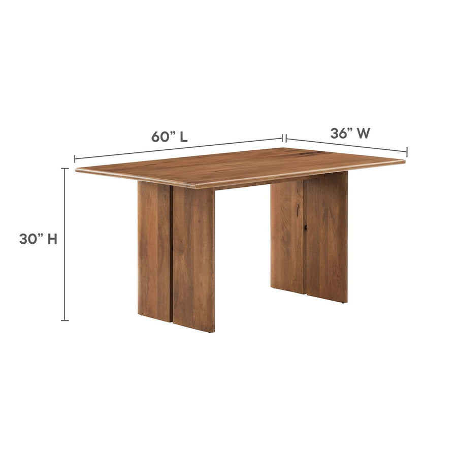 Ember 60" Wood Dining Table in Walnut