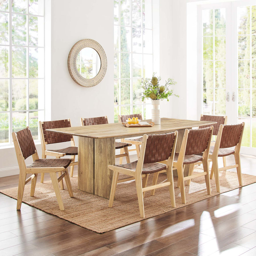 Ember 86" Wood Dining Table in Oak