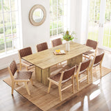 Ember 86" Wood Dining Table in Oak